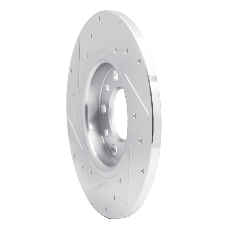 Chrysler 200 Brake Rotor (1) - Rear Right - R1 Concepts - Drilled & Slotted - Silver - `14-`22